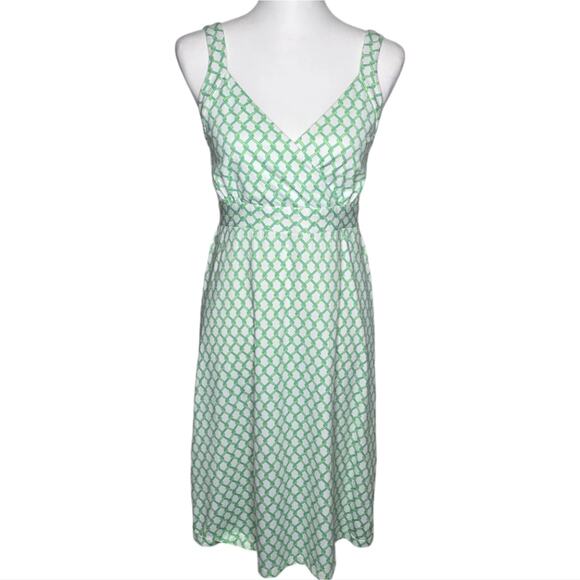 J. McLaughlin Karla Catalina Dress Green White Size S - Picture 1 of 10